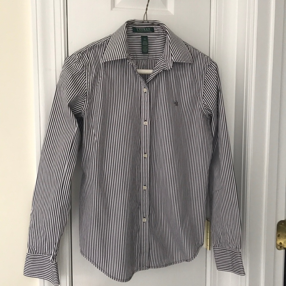 Ralph Lauren Chocolate Striped Oxford!
